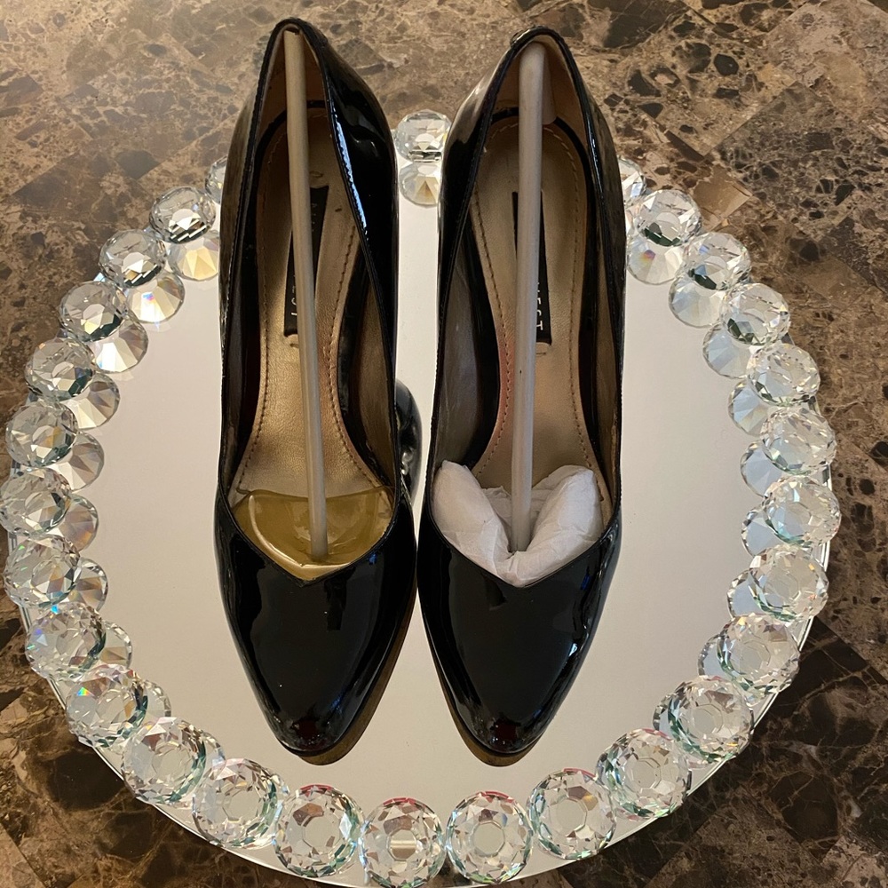 Nine West Leather Patent Black Heels